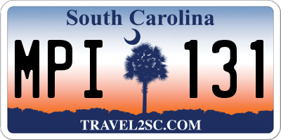SC license plate MPI131