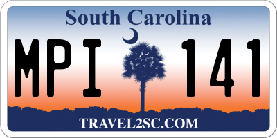 SC license plate MPI141