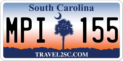 SC license plate MPI155