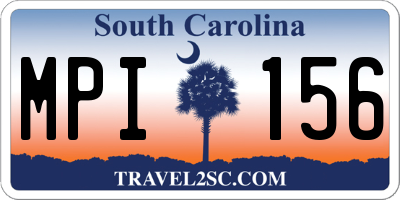 SC license plate MPI156