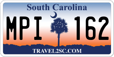 SC license plate MPI162