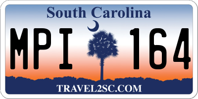 SC license plate MPI164