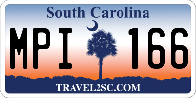 SC license plate MPI166