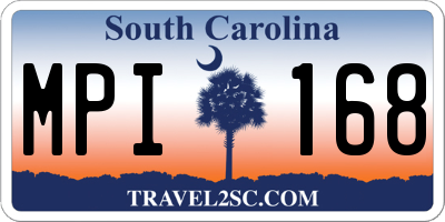 SC license plate MPI168