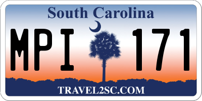 SC license plate MPI171