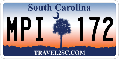 SC license plate MPI172