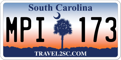 SC license plate MPI173