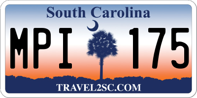 SC license plate MPI175
