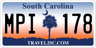 SC license plate MPI178