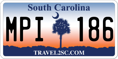 SC license plate MPI186