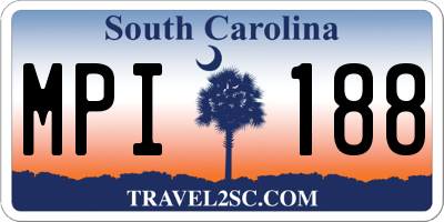 SC license plate MPI188