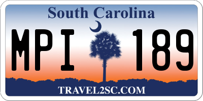 SC license plate MPI189