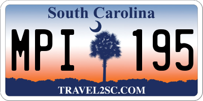 SC license plate MPI195