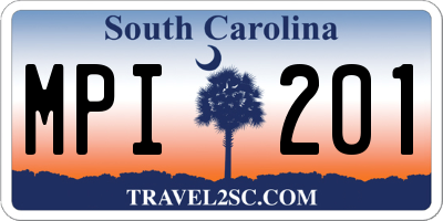SC license plate MPI201