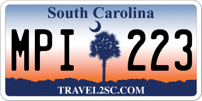 SC license plate MPI223