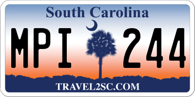 SC license plate MPI244