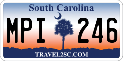 SC license plate MPI246