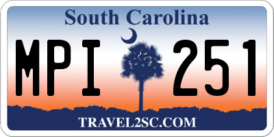 SC license plate MPI251