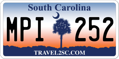 SC license plate MPI252