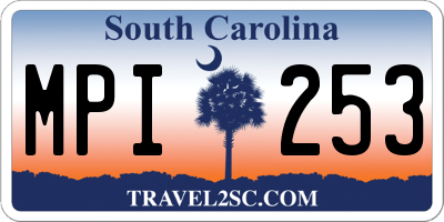 SC license plate MPI253