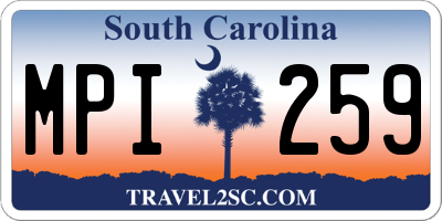 SC license plate MPI259