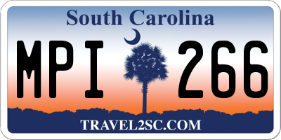 SC license plate MPI266