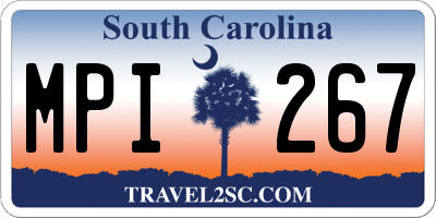 SC license plate MPI267