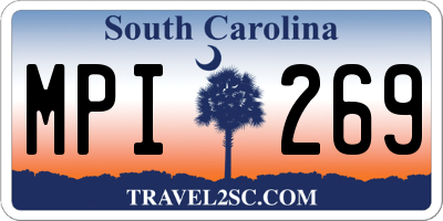 SC license plate MPI269