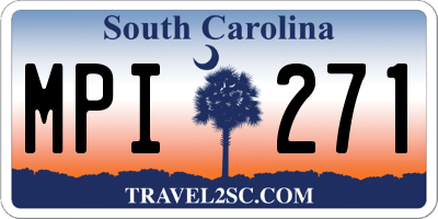 SC license plate MPI271