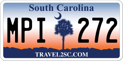 SC license plate MPI272