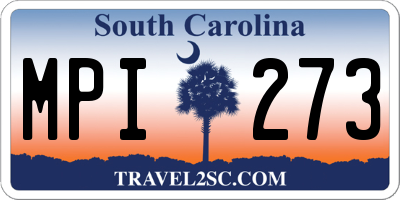 SC license plate MPI273