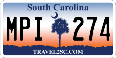 SC license plate MPI274