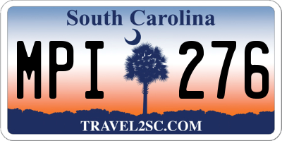 SC license plate MPI276
