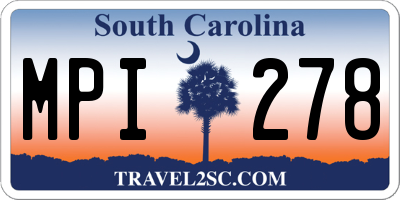 SC license plate MPI278