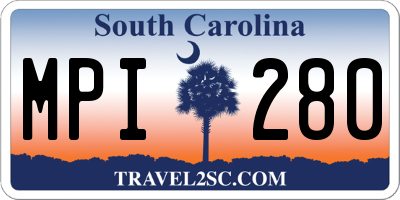 SC license plate MPI280