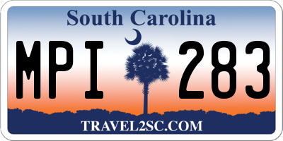 SC license plate MPI283