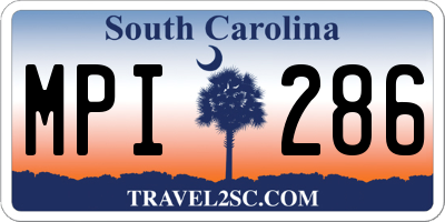 SC license plate MPI286