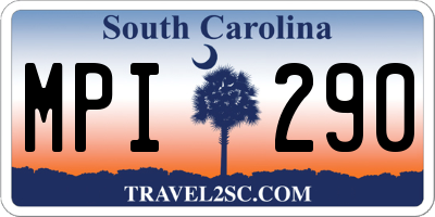 SC license plate MPI290