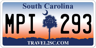 SC license plate MPI293