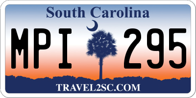 SC license plate MPI295