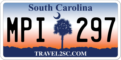 SC license plate MPI297