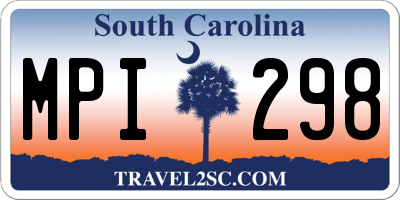 SC license plate MPI298