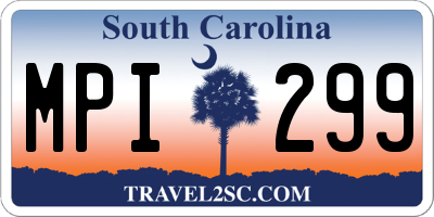 SC license plate MPI299