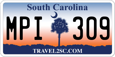 SC license plate MPI309