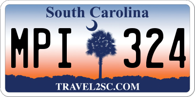 SC license plate MPI324