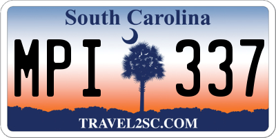 SC license plate MPI337
