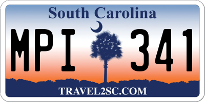 SC license plate MPI341
