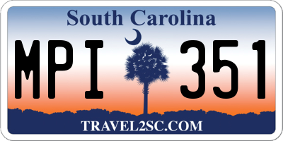 SC license plate MPI351