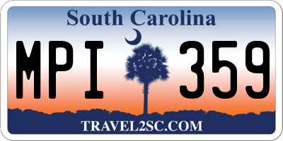 SC license plate MPI359