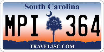 SC license plate MPI364